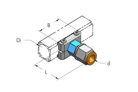 Teseo AP Outlet Plate With D14mm Quickfit Complete