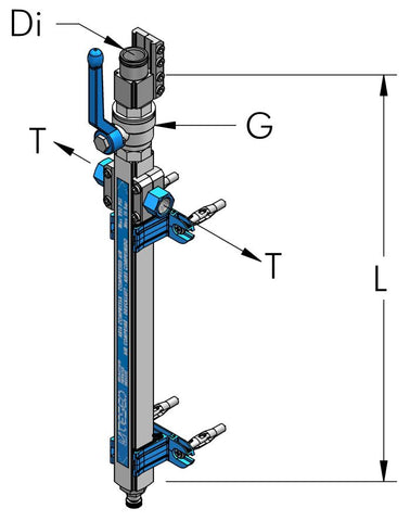 Teseo AP Drop Column Manifold Complete With Accessories dimensional drawing